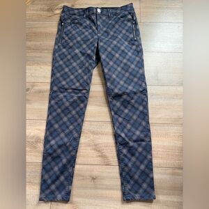 Democracy Navy and Gray Plaid Pants size 10